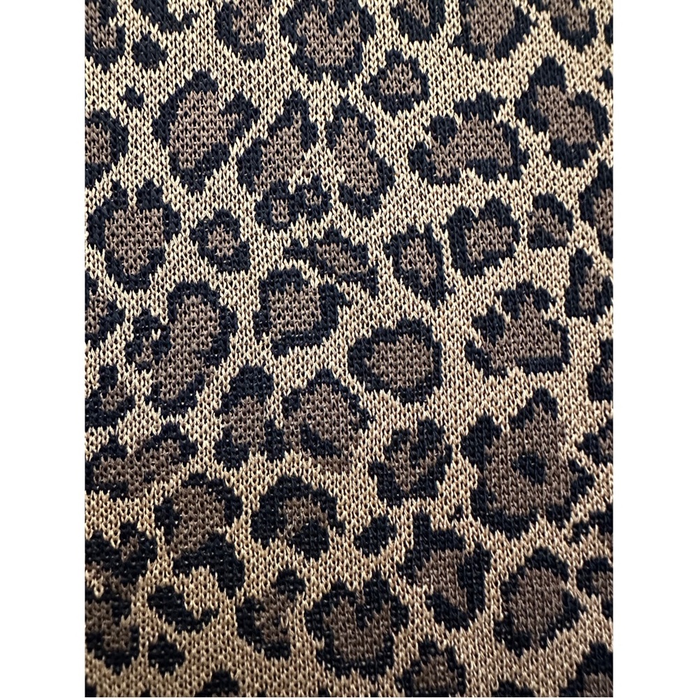 Exclusively Misook Leopard Print Brown Tan Knit S… - image 5